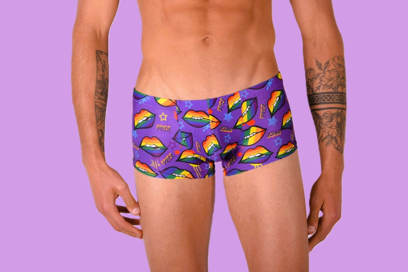 SMU Pride Mini Boxer Brief Sporty Cut Purple P01005 H45