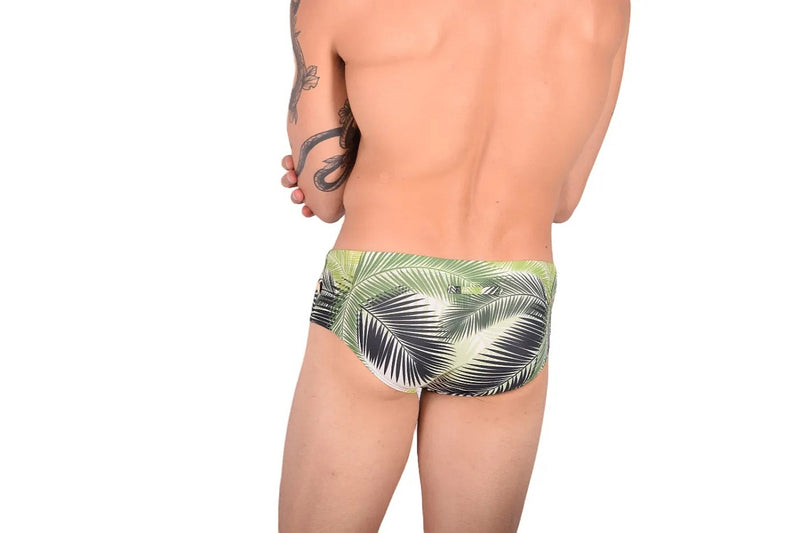 Marcuse Havana Swim-Trunk Tropics Swimsuit Italian Fabric Green 8517 3