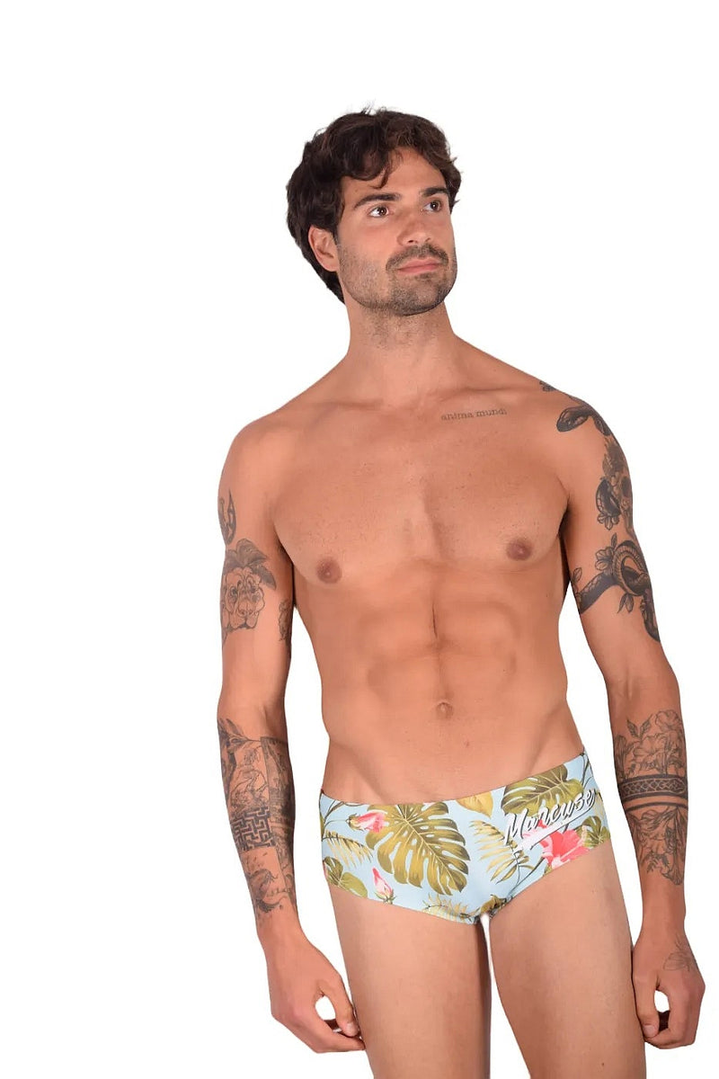 Marcuse Swim Trunk Havana Tropics Swimwear Blue 8518 3