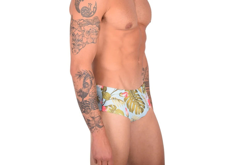 Marcuse Swim Trunk Havana Tropics Swimwear Blue 8518 3