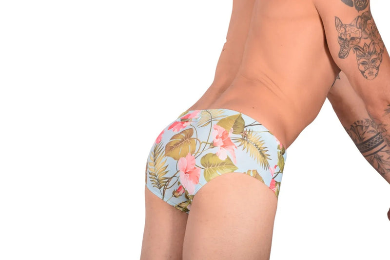 Marcuse Swim Trunk Havana Tropics Swimwear Blue 8518 3