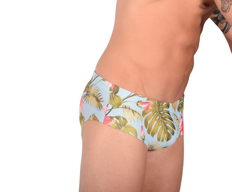 Marcuse Swim Trunk Havana Tropics Swimwear Blue 8518 3