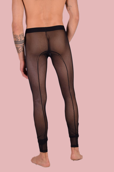 Malebasics MOB Mesh Tights Sheer Legging Black MBL63 10