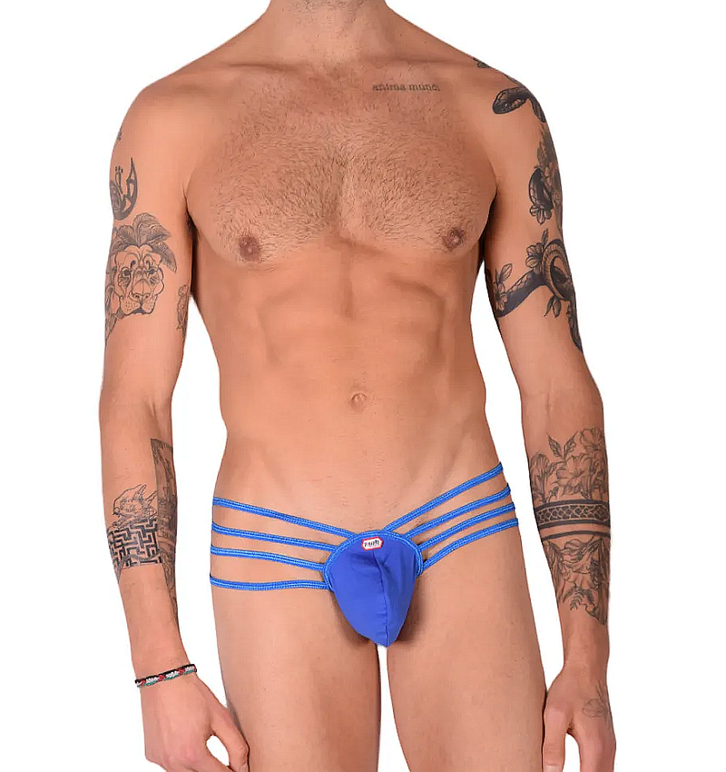 Small PIKANTE Seduction Briefs Silky Second Skin Seamed Pouch Royal Blue 0496 1
