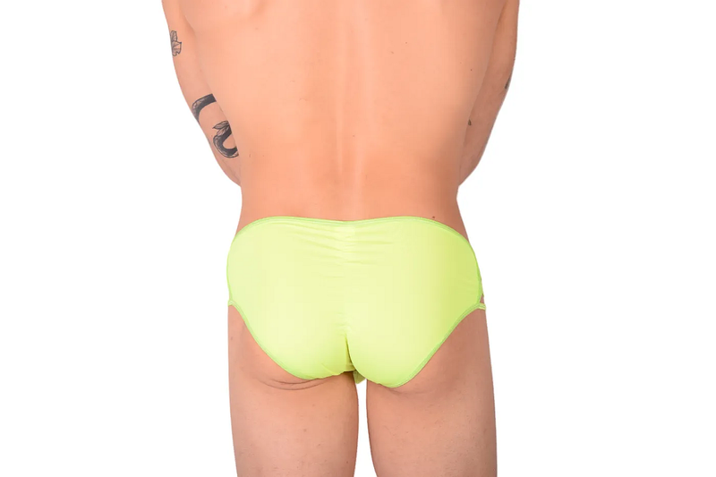 Small PIKANTE Seduction Briefs Silky Second Skin Seamed Pouch Lime Green 0496 1