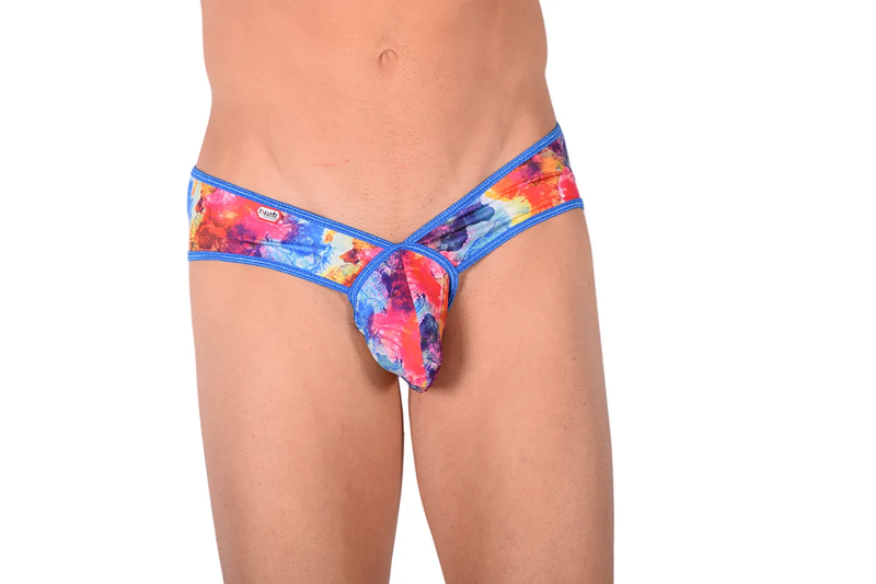 PIKANTE Colors Brief Low Rise Stretchy Edge Splash Briefs Light Blue 0506 1