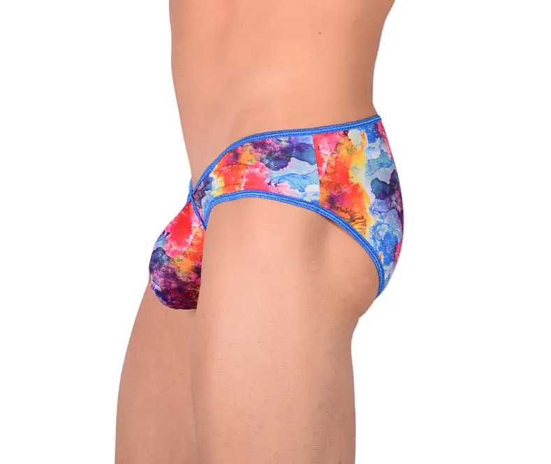 PIKANTE Colors Brief Low Rise Stretchy Edge Splash Briefs Light Blue 0506 1