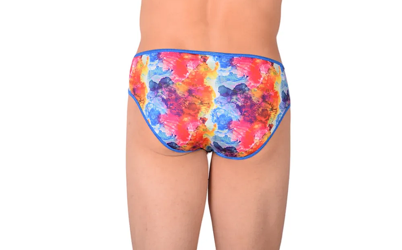 PIKANTE Colors Brief Low Rise Stretchy Edge Splash Briefs Light Blue 0506 1