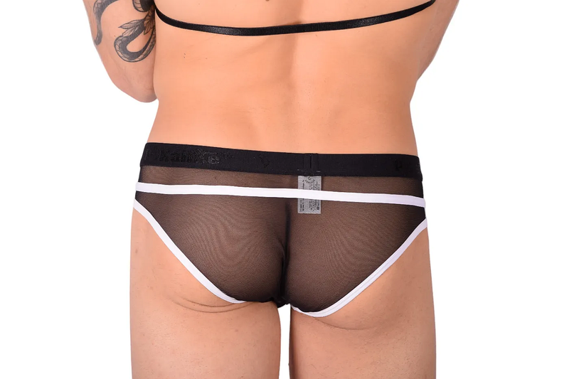 PIKANTE Harness HOT Briefs Low-Rise Stretch See-Through Brief Black 0495 1