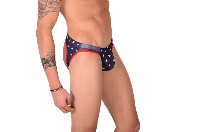 PIKANTE Star Jock Styled-Up Ultra Low Jock Minimal Coverage Dark Blue 0827 3