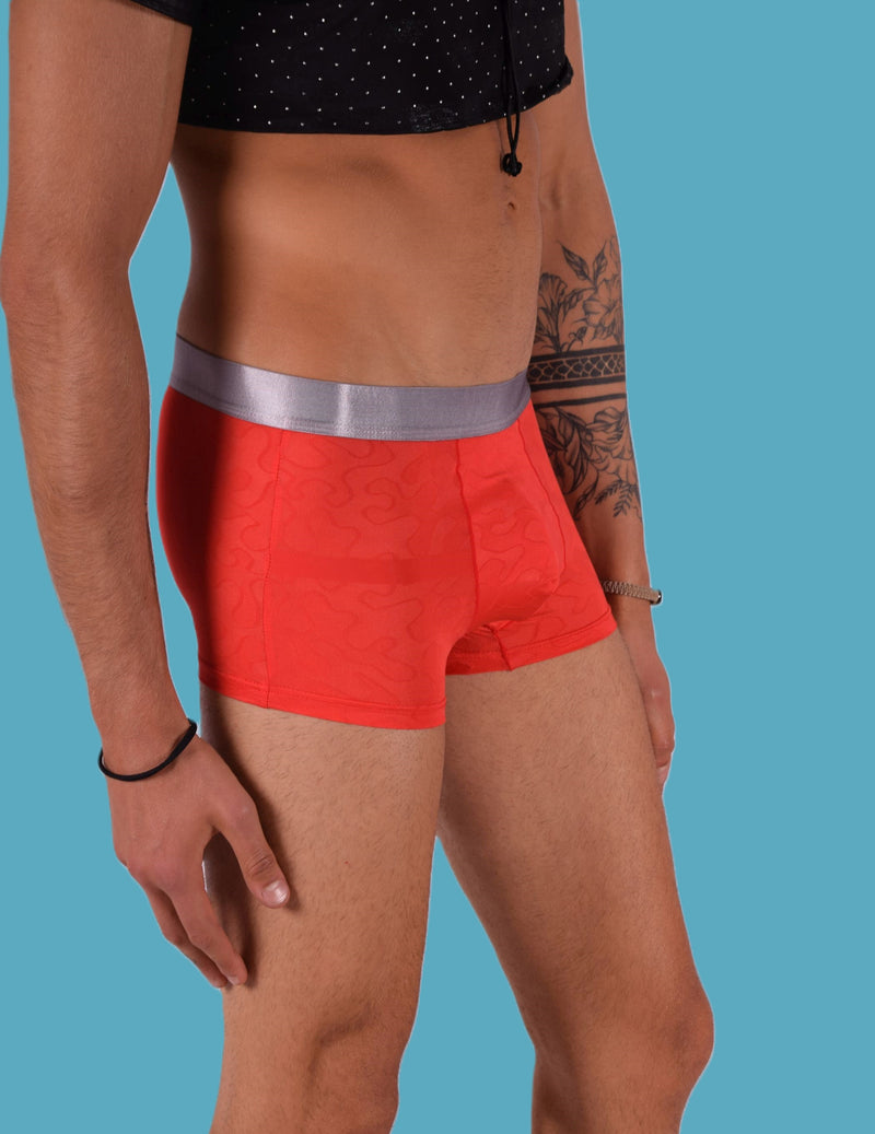SMU Boxer Sheer Skin Molding Hipster Red 100715 H62