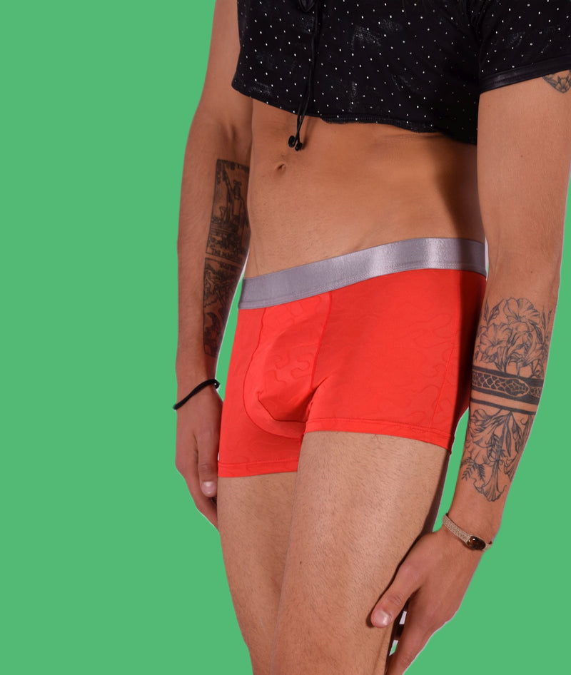 SMU Boxer Sheer Skin Molding Hipster Red 100715 H62