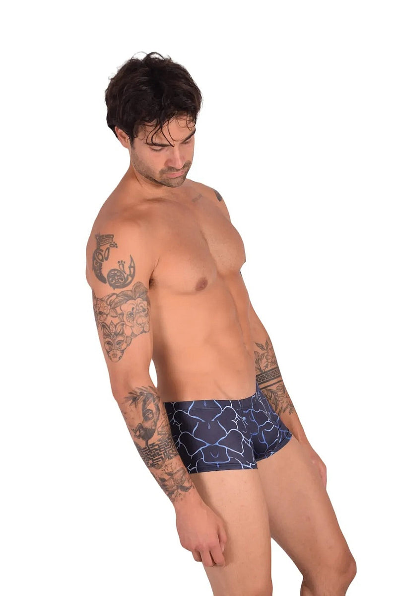 SMU Artistic Mini Boxer Brief Sports Cut Mixed Blues P01005 H50