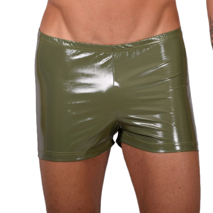 Small SMU Boxer Short Walk Around Vinyl Khaki Shorts 33491 MX13