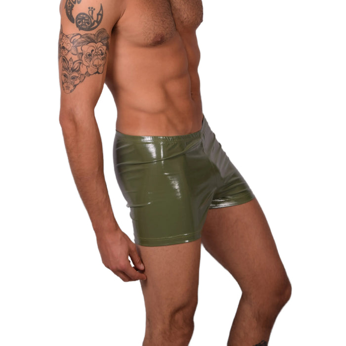 Small SMU Boxer Short Walk Around Vinyl Khaki Shorts 33491 MX13