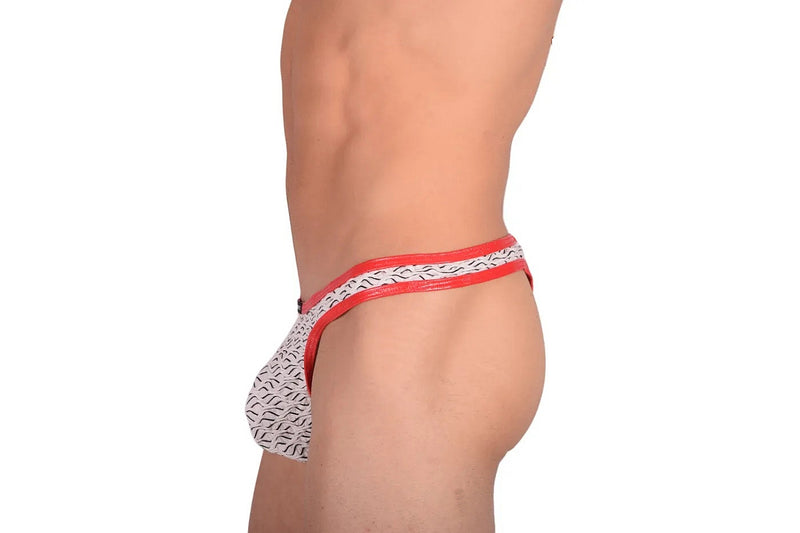 XL Thong WOJOER WHITE WAVES PUSH THONG STRING 342B55 6