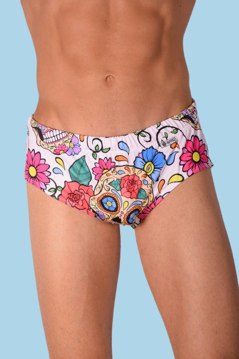 M/L SMU Swim Brief Skull 33441 MX11