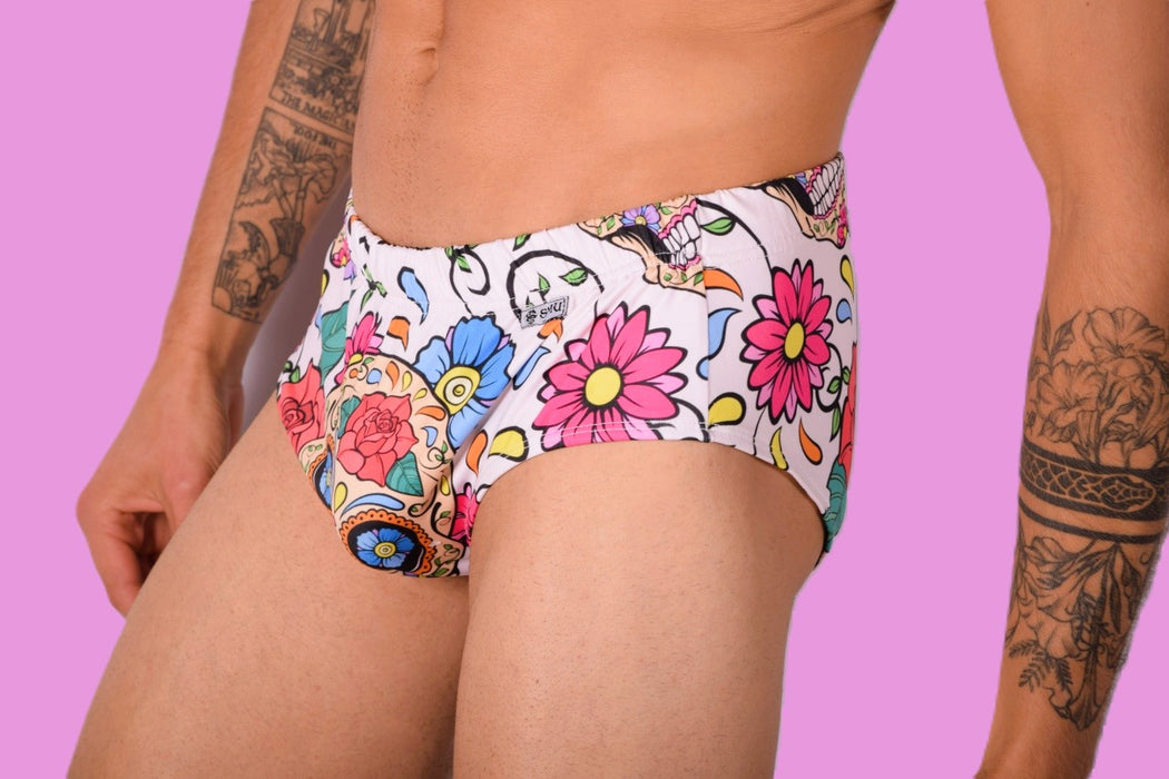 M/L SMU Swim Brief Skull 33441 MX11