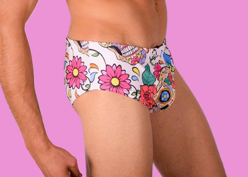 M/L SMU Swim Brief Skull 33441 MX11