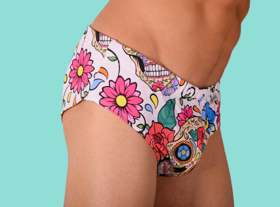 M/L SMU Swim Brief Skull 33441 MX11