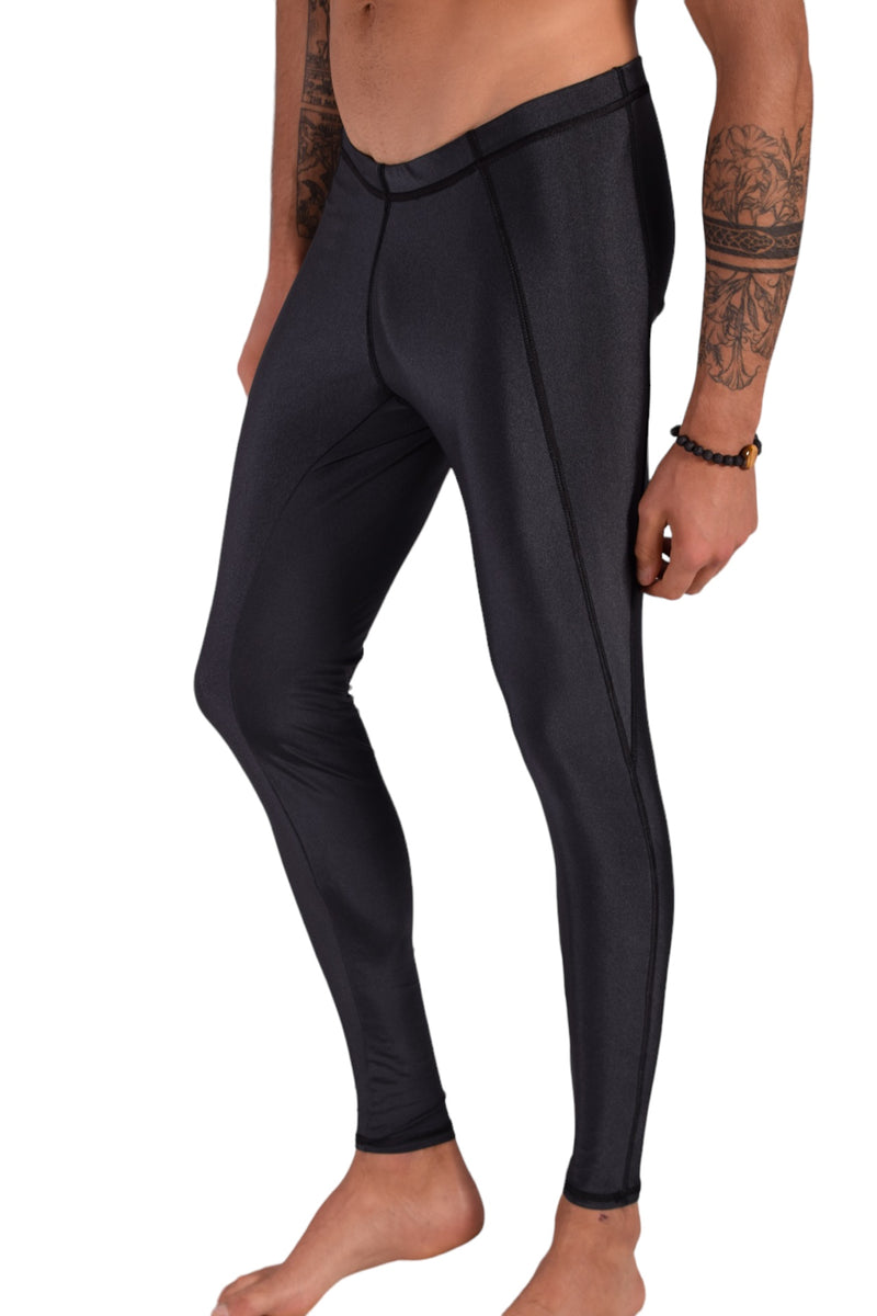 SMU Mens Shiny Charcoal Legging Tight Fit S/M 12560 MX8