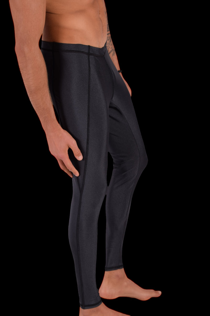 SMU Mens Shiny Charcoal Legging Tight Fit S/M 12560 MX8