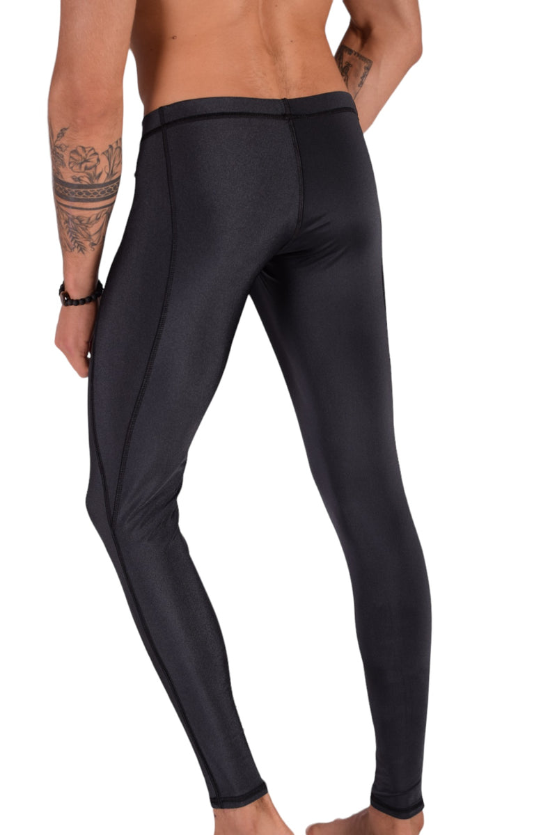 SMU Mens Shiny Charcoal Legging Tight Fit S/M 12560 MX8