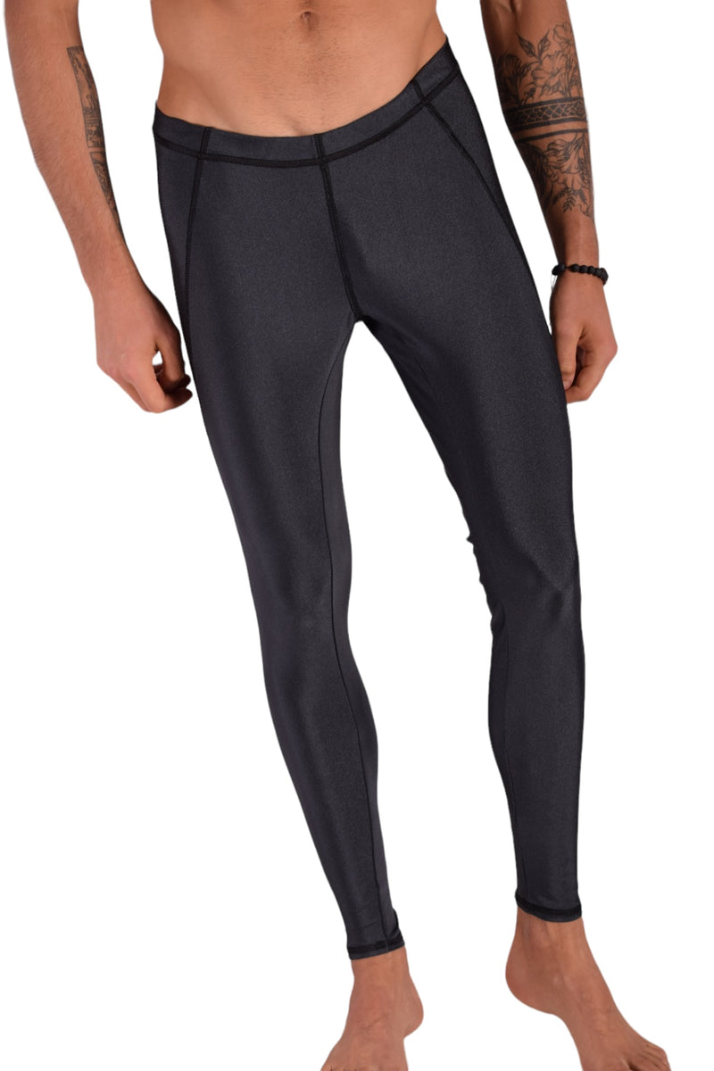 SMU Mens Shiny Charcoal Legging Tight Fit S/M 12560 MX8