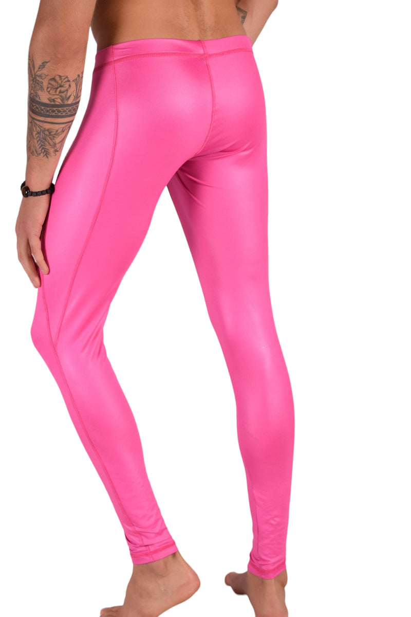 SMU Mens Shiny Pinky Legging Tight Fit S/M 12559 MX8