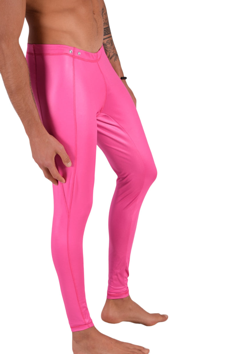 SMU Mens Shiny Pinky Legging Tight Fit S/M 12559 MX8