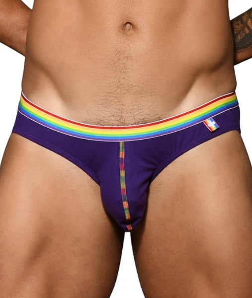 Medium ANDREW CHRISTIAN Boy Pride Rainbow Purple Brief Fun 8