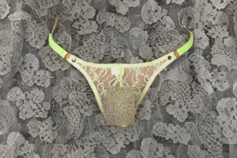 SMU Teeser Fine Lace See-Through G-String Lime 20014 20