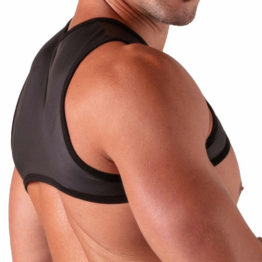 Absolu Male By TOF PARIS Bond*ge Crop - Harness Adjustable Front Lacing Black 42