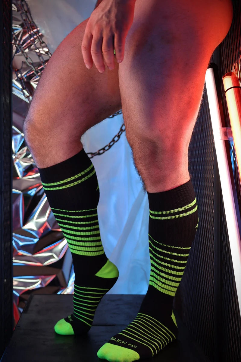 BREEDWELL After Dark Long Socks One Size in Neon Green 6