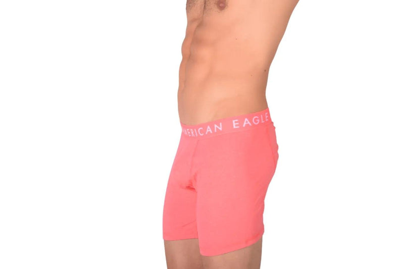 American Eagle Long Boxer Orange Fly Front Boxer Brief AE11