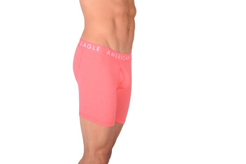 American Eagle Long Boxer Orange Fly Front Boxer Brief AE14
