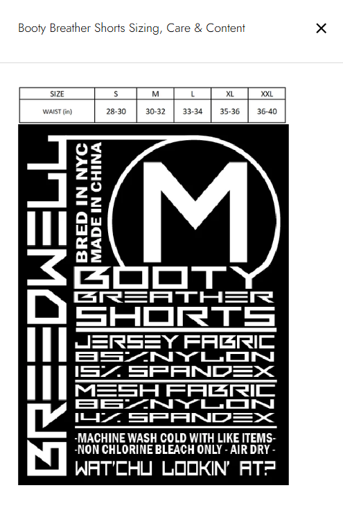 BREEDWELL Tanning Booty Breathers Shorts Mesh Front & Back Panels in Sheer Black 22