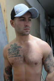 BREEDWELL Cap Loaded Denim Trucker Hat Cooler Mesh in Light Stonewall Wash3