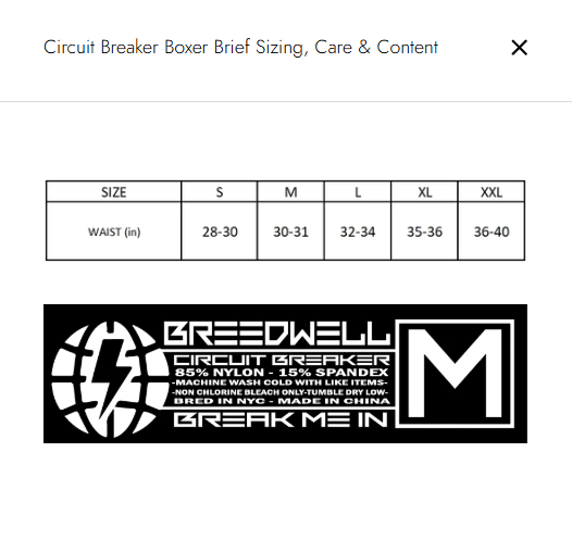 BREEDWELL Circuit Breaker Boxer Brief Large Pouch in Black 229