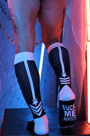 BREEDWELL Cockpit Socks Soft Yarn Fabric Long Sock in Black 536