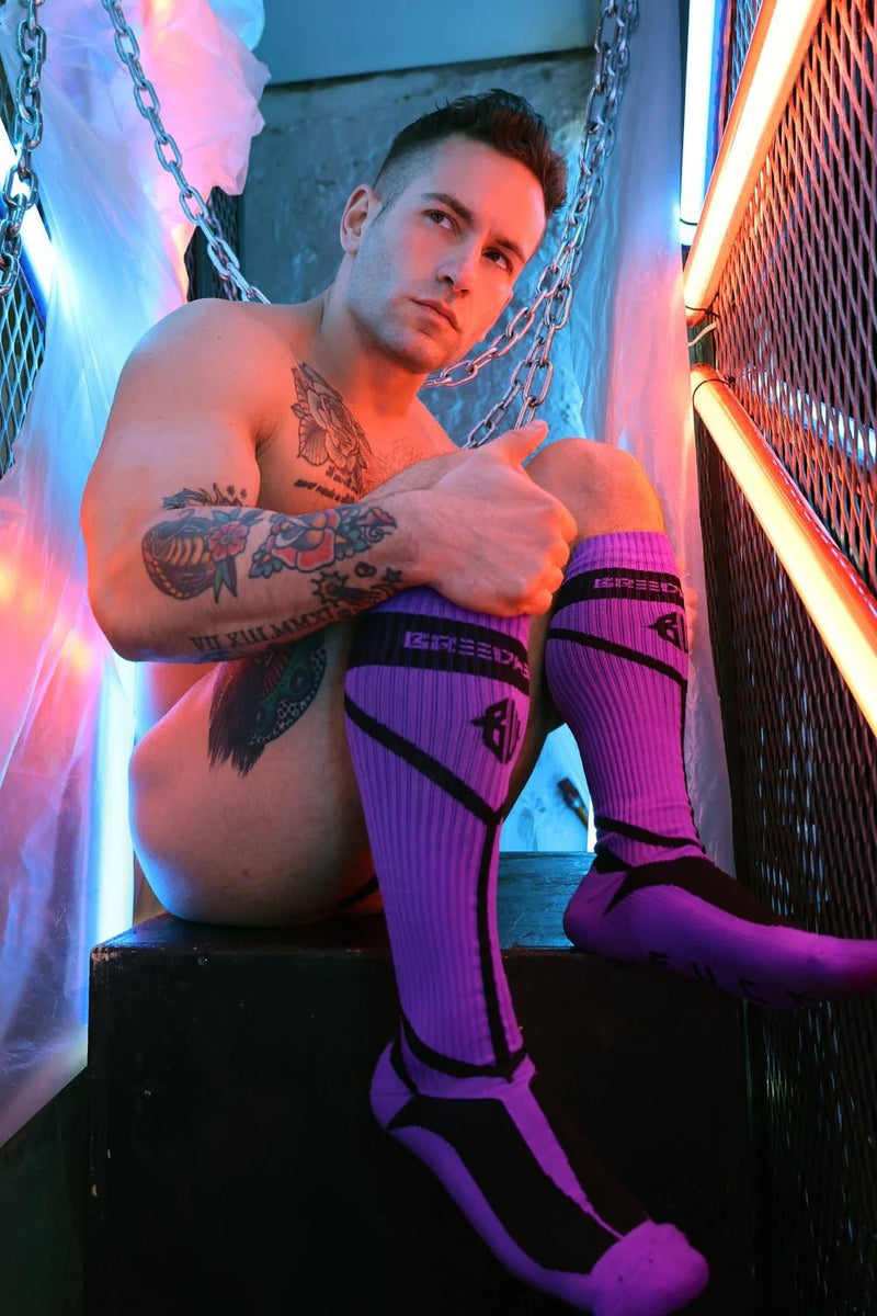 BREEDWELL Knee Socks Purpleicious Hybred Purple Long Sock 274