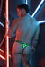 BREEDWELL Neo - Camo Thongs Open - Hole Flesh Mesh Fabric Neon Green 105