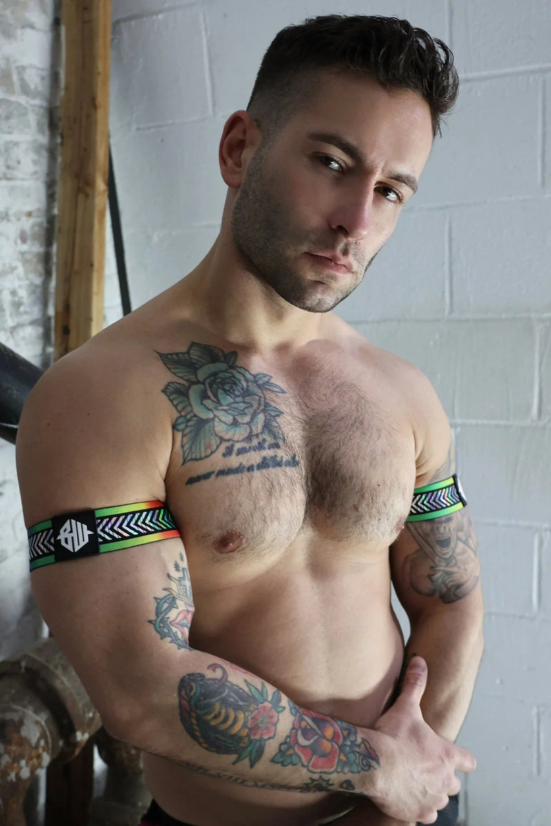 BREEDWELL Pure Pride Armbands Rainbow Holographic Foil Chevron 462