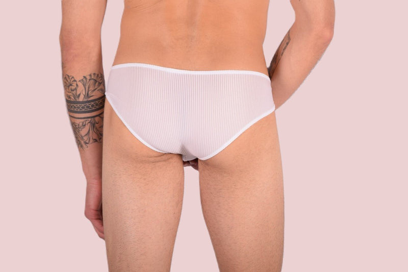 Briefs SMU Underwear Mini Sheer White Brief 33373 MX114