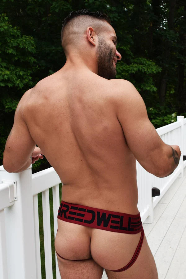 BREEDWELL Jockstrap CUMDUMP Old-School Classic Woven Jock Red 25