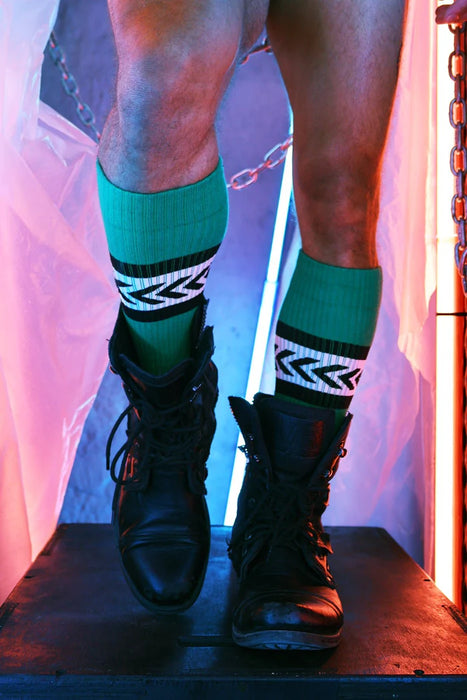 BREEDWELL Daddy's Favorite Long Socks O/S in Green 53