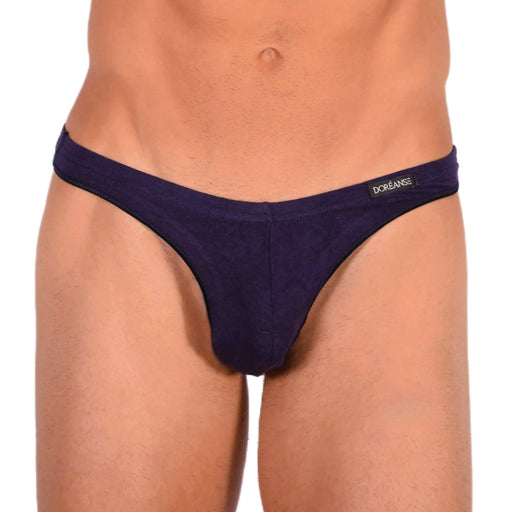 DOREANSE Mens Thongs Soft Cotton String Navy 1392 9 - SexyMenUnderwear.com