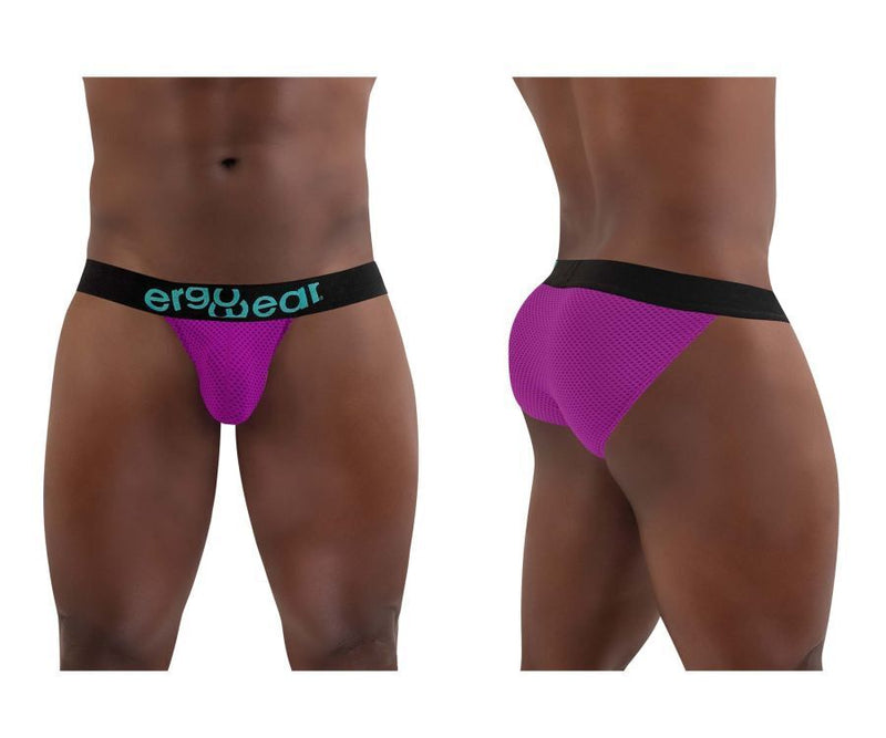 ErgoWear Bikini Brief MAX Mesh Pouch Low - Rise Briefs Purple 13962