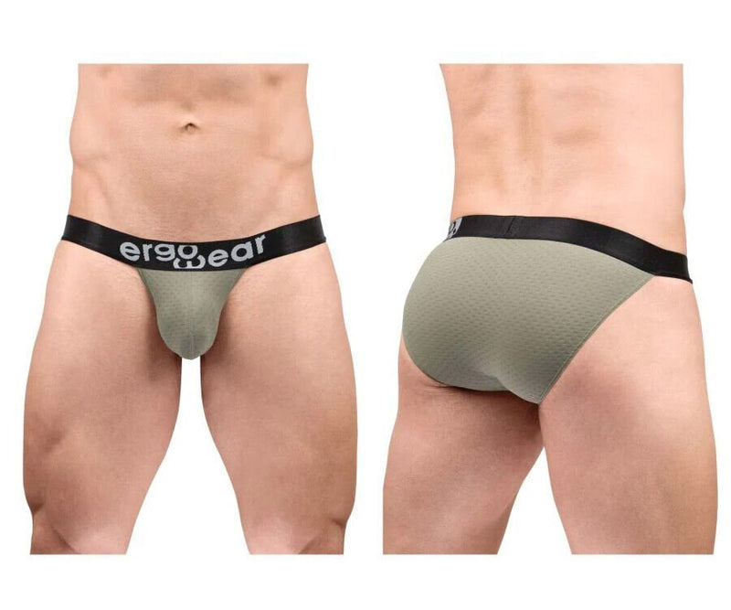 ErgoWear Bikini Briefs MAX Flow 3D Pouch Micro - Perforated Brief Smoke Green 16783