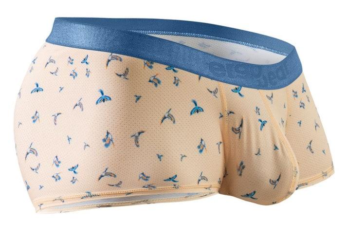 ErgoWear Boxer SLK SE Trunks Micro - Mesh 3D Pouch in Peach Birds 1774 1074